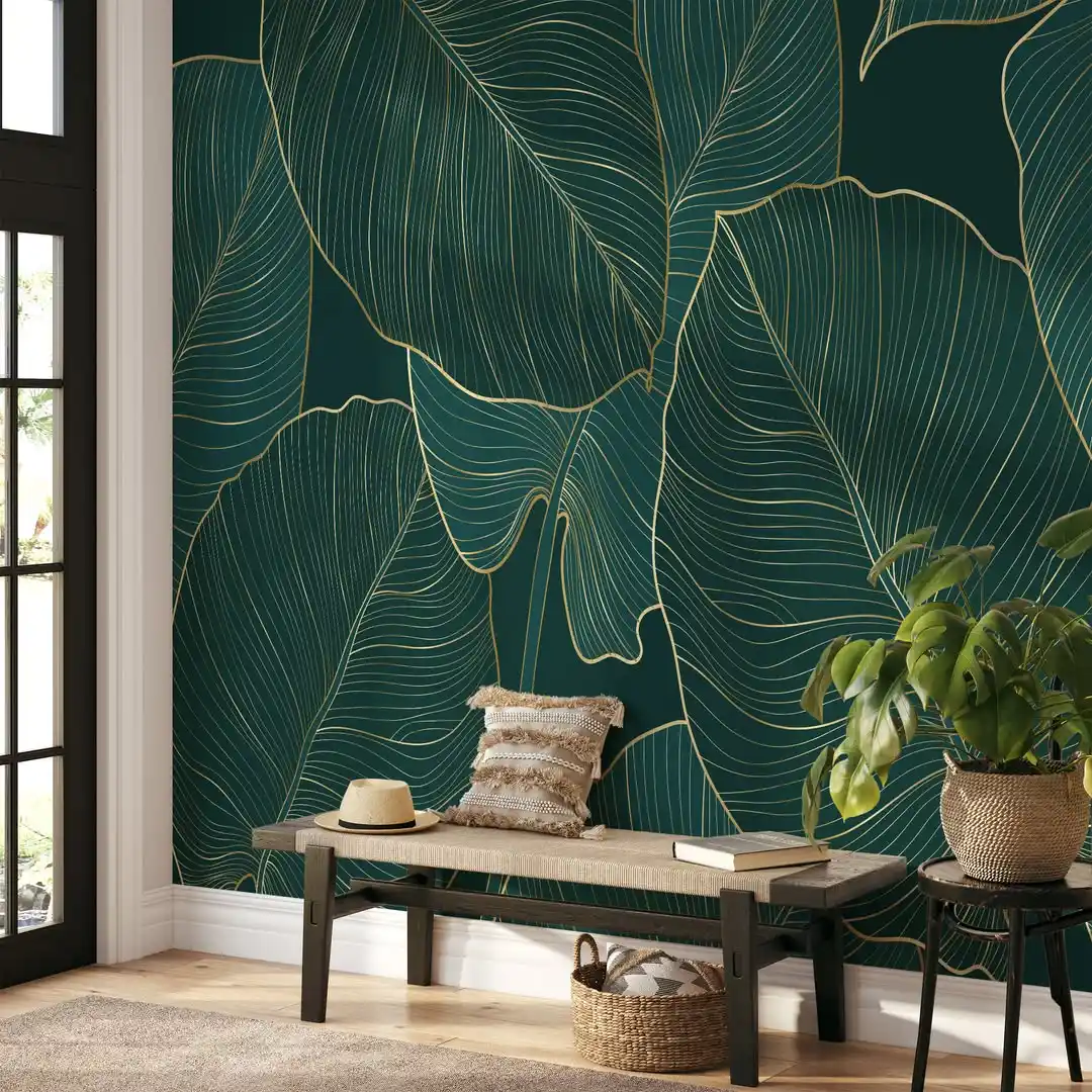 15 Living Room Wall Decor Ideas That Don't Require a Nail 10 removable wall paper ideas