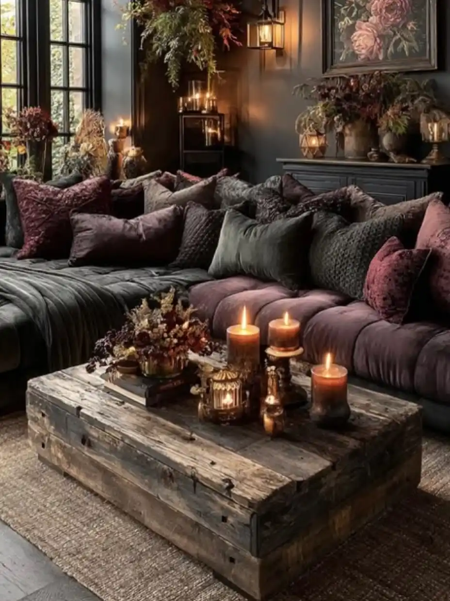 12 Dark Boho Living Room Ideas That Feel Rich and Moody 9 rustic dark boho