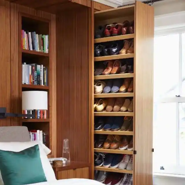 15 Shoe Storage Ideas for Bedrooms Without a Walk-In Closet 9 shoe shelve storage bedroom