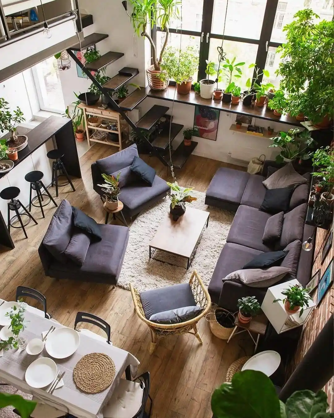 13 Loft Apartment Living Room Ideas: Making High Ceilings Work 5 small loft living room