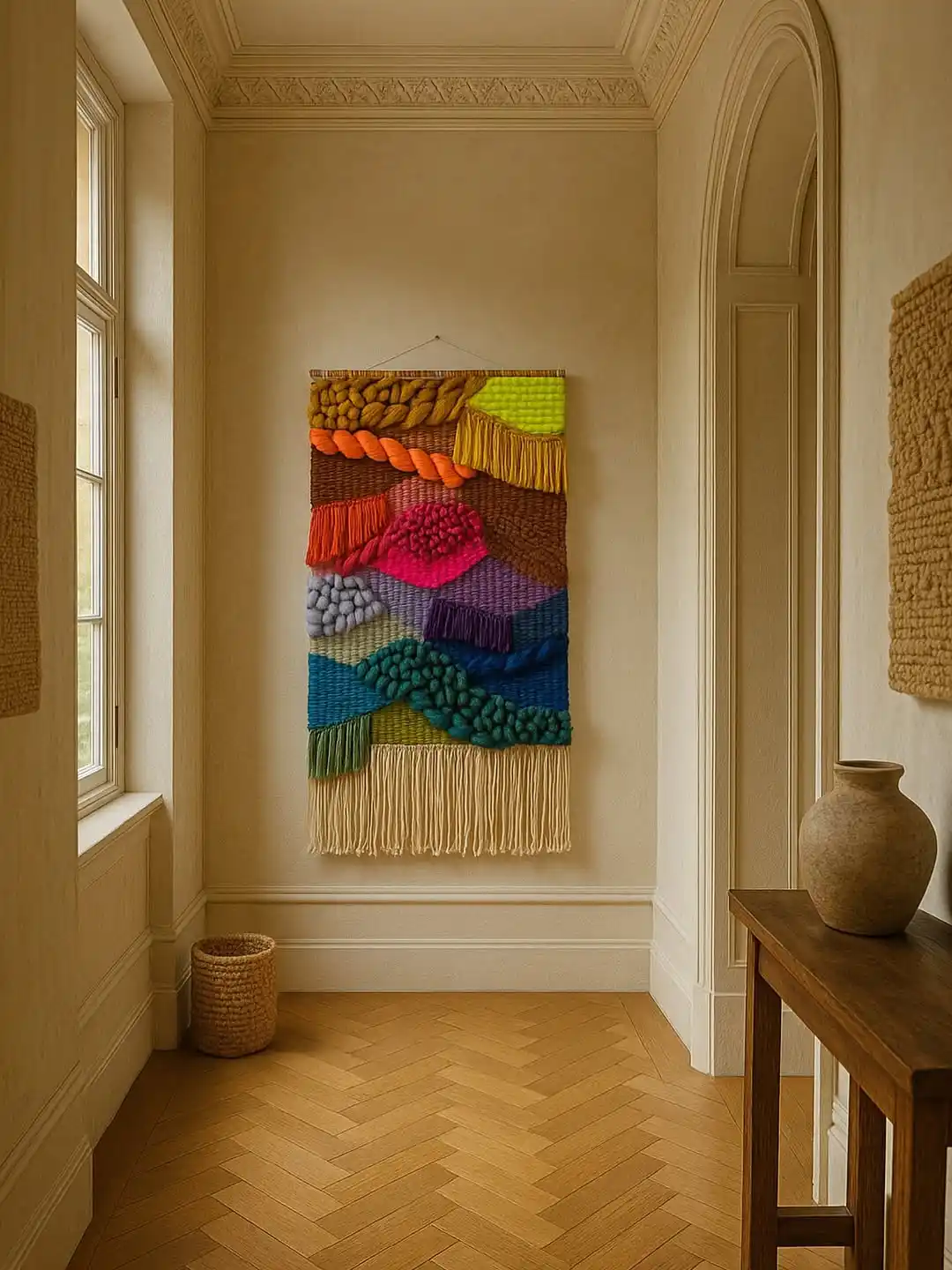 15 Living Room Wall Decor Ideas That Don't Require a Nail 6 tapestry wall hangings